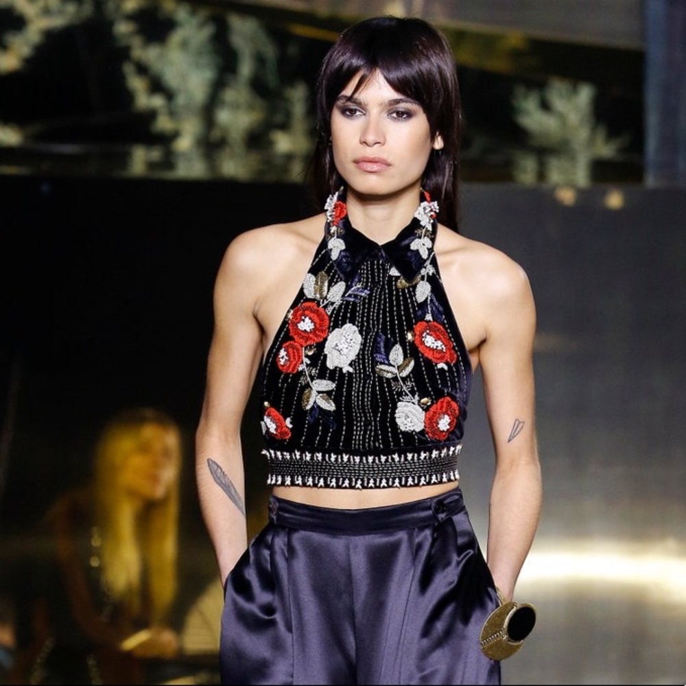 H&M Studio A/W 2016 Beaded Crop Top NWOT